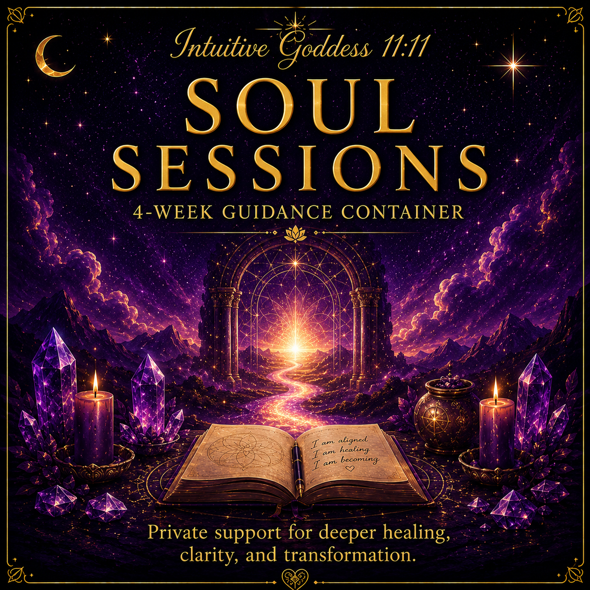 Soul Sessions 4-Week Guidance Container by Intuitive Goddess 11:11